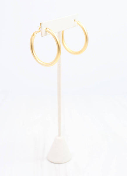 Caroline Hill - Daniele Hoop Earring Matte Gold: Default