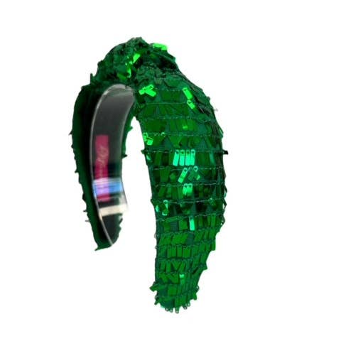 Golden Lily - Headband Knot - Sequin Shimmy - Green