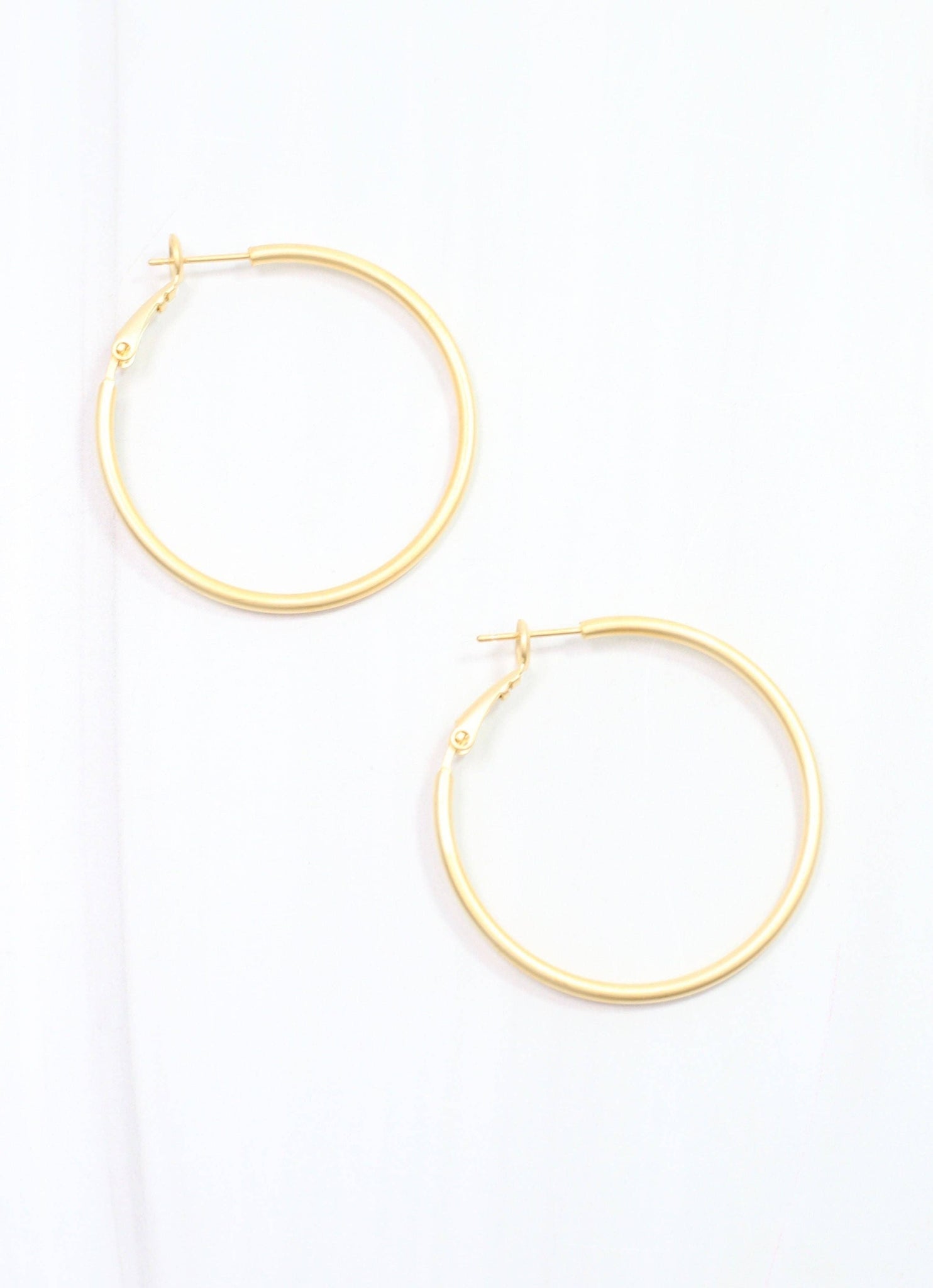 Caroline Hill - Rinaldi Hoop Earring Matte Gold: Default