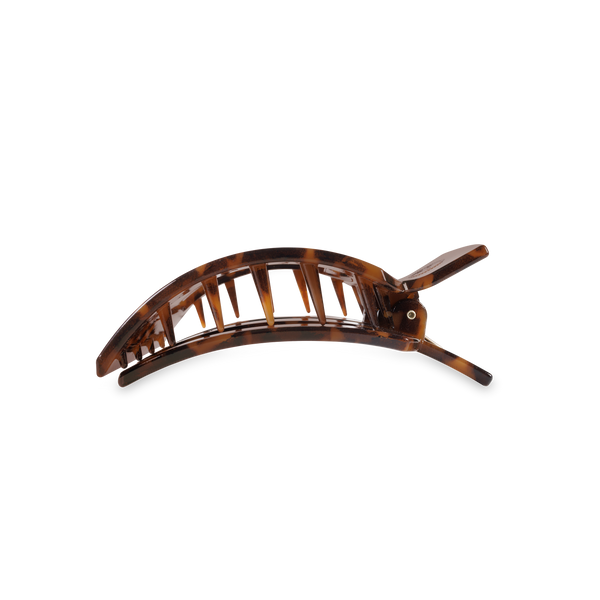 TELETIES - Square Flat Hair Clip | Med. | Tortoise