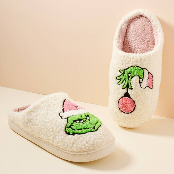 Lilla Haven - Christmas Monster Home Slippers: Pink / Small / 4DL98004