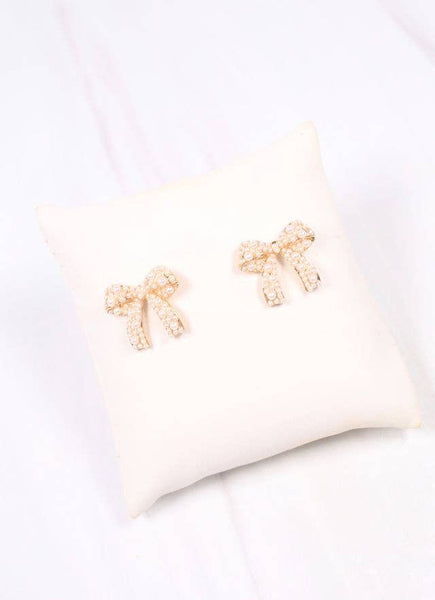 Caroline Hill - Paige Pearl Bow Earring GOLD: Default