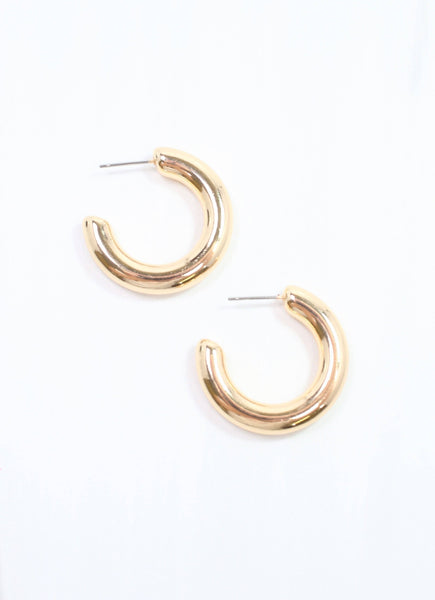 Caroline Hill - Jesse Hoop Earring Shiny Gold: Default