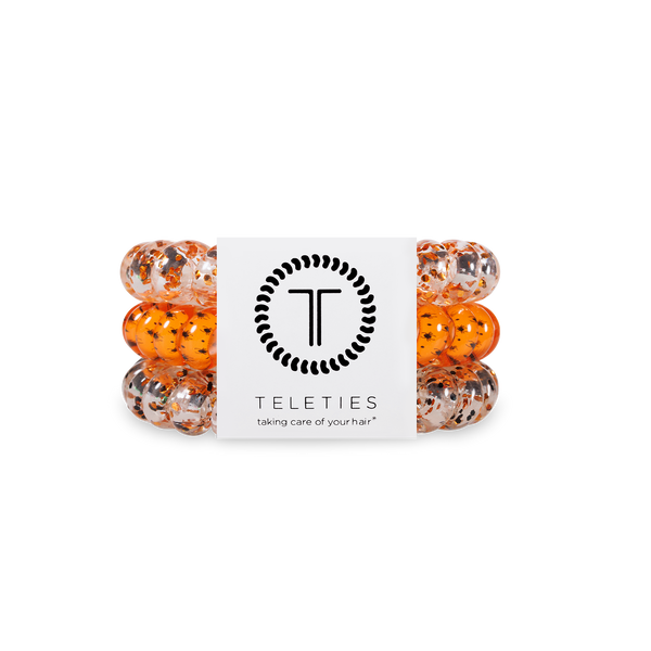 TELETIES - Spiral Hair Coils | Large | Spooky Sparkles Hair Ties