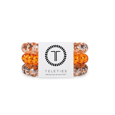 TELETIES - Spiral Hair Coils | Large | Spooky Sparkles Hair Ties
