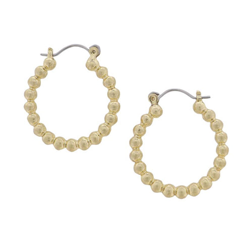Jane Marie - Gold Bubble Hoop Earring
