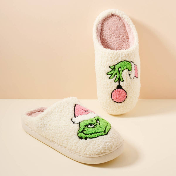 Lilla Haven - Christmas Monster Home Slippers: Pink / Large / 4DL98004