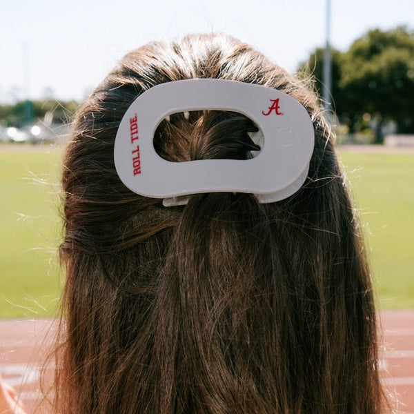 TELETIES - Flat Round Hair Clip | Medium | Roll Tide!