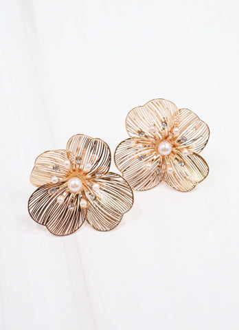 Caroline Hill - Campanella Flower Earring Gold: Default