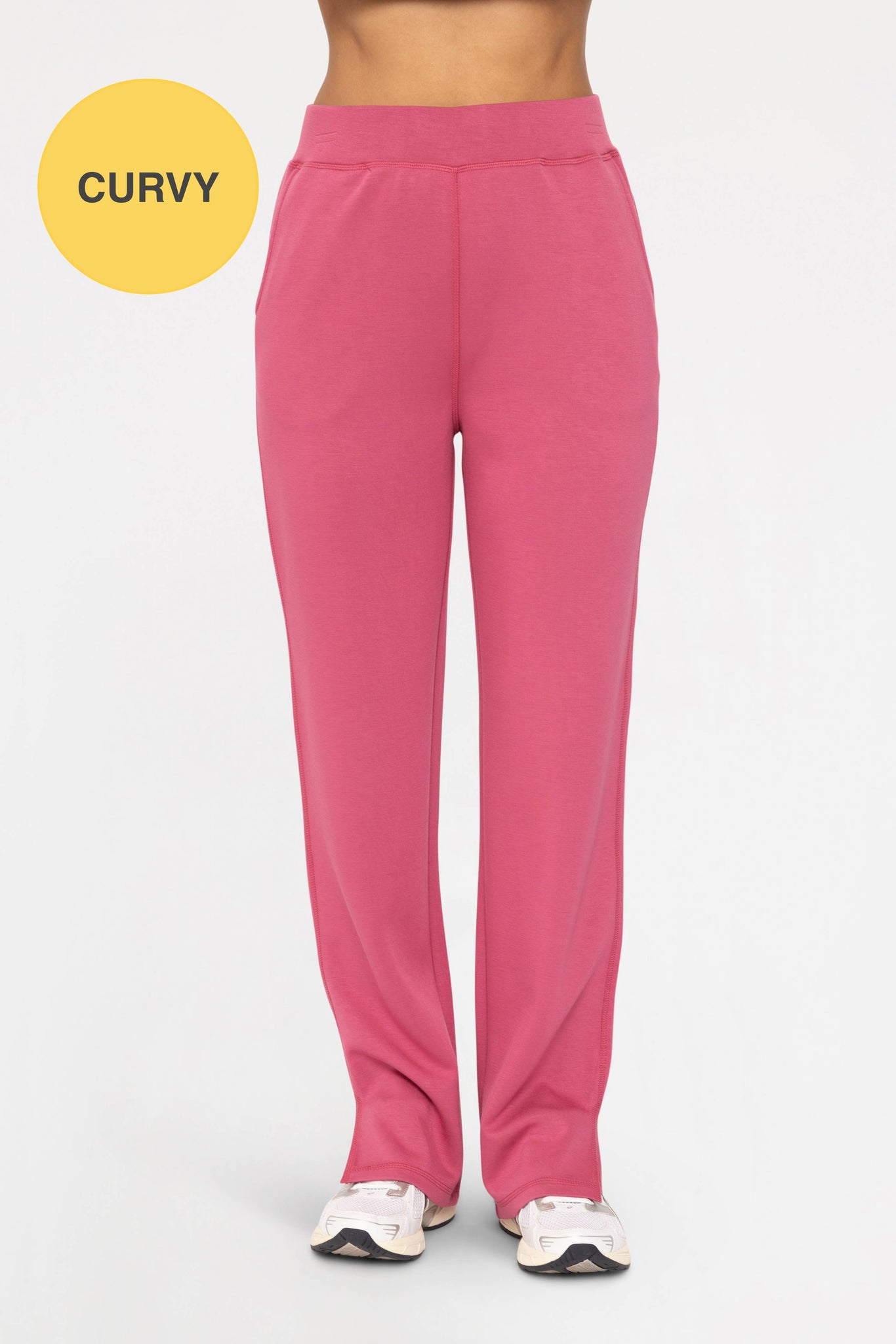 Mono B - CURVY Elevated Wide Leg Lounge Pants: SOFT MAGENTA / 1XL:2XL:3XL (2:2:2)