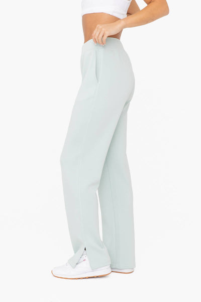 Mono B - Elevated Wide Leg Lounge Pants: SOFT MAGENTA / S:M:L (2:2:2)