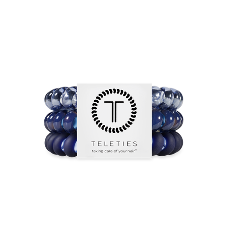 TELETIES - Spiral Hair Coils | Large | Nightfall Navy Hair Ties