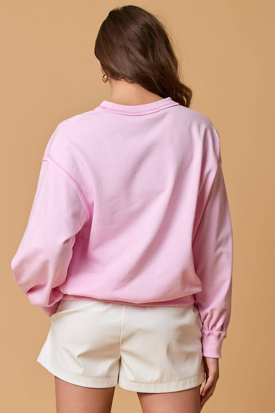 Fantastic Fawn - Alabama Printed Crewneck Sweatshirt - Preorders: LT PINK / L