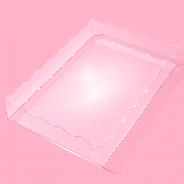 Taylor Elliott Designs - *ON SALE* Wavy Acrylic Tray - Rectangle - Large - Clear