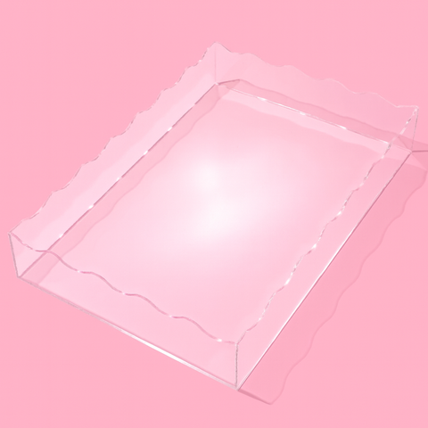 Taylor Elliott Designs - *ON SALE* Wavy Acrylic Tray - Rectangle - Large - Clear