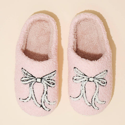 Lilla Haven - Large Ribbons Home Slippers: White / Large / 4DL98008