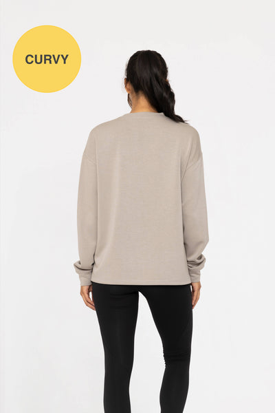 Mono B - CURVY Elevated Oversized Crew Neck: SURF SPRAY / 1XL:2XL:3XL (2:2:2)