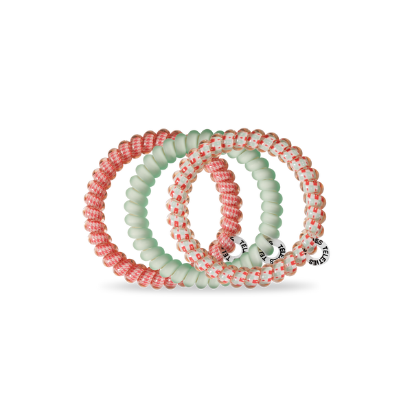 TELETIES - Spiral Hair Coil | Small | Calming Coral