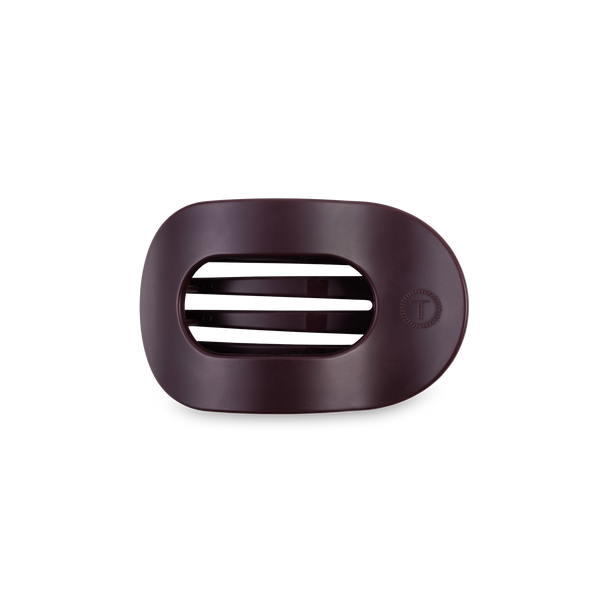 TELETIES - Round Flat Hair Clip | Small | Burgundy Bliss