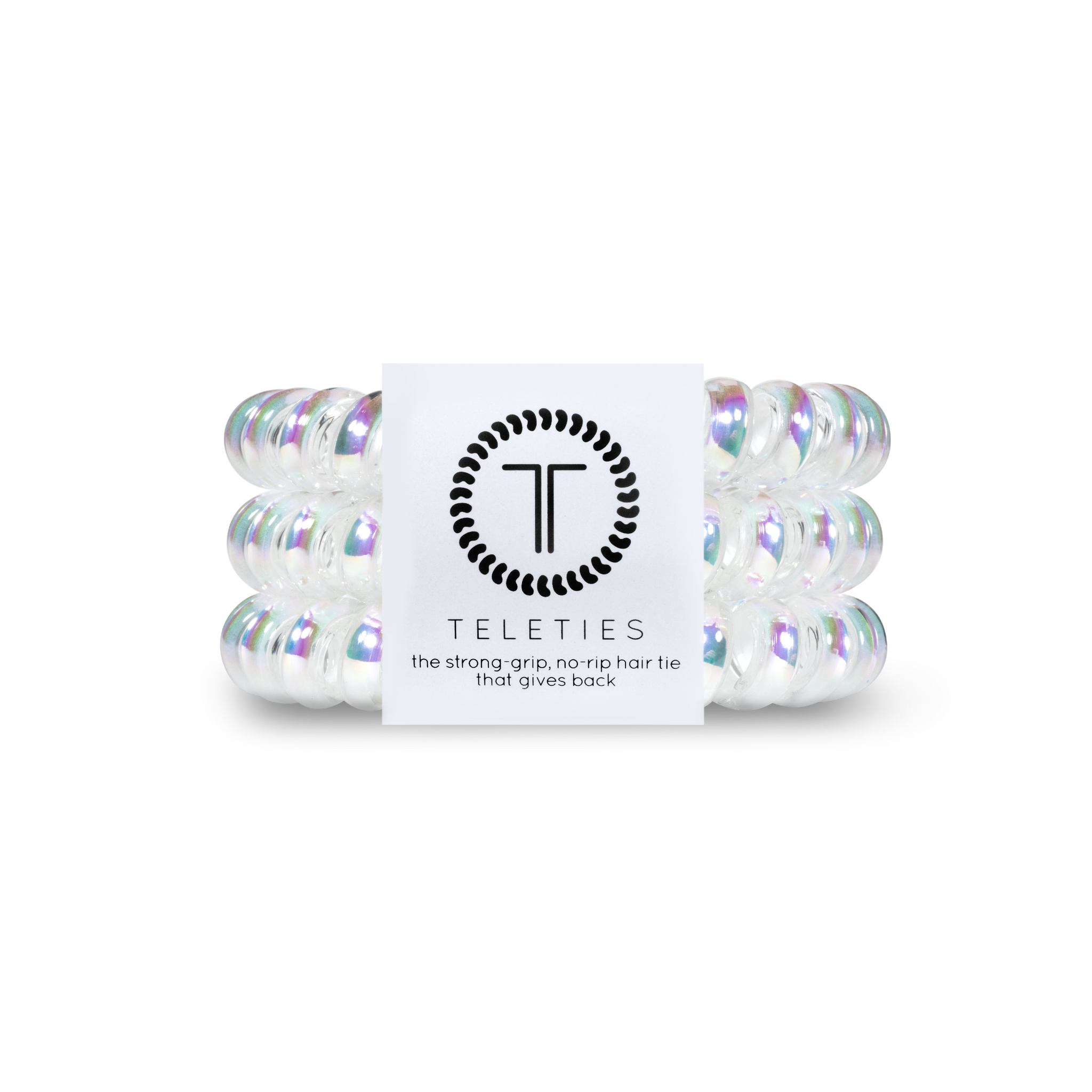 TELETIES - Spiral Hair Coils | Large | Peppermint Hair Ties