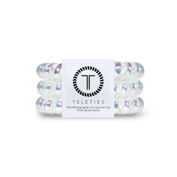 TELETIES - Spiral Hair Coils | Large | Peppermint Hair Ties