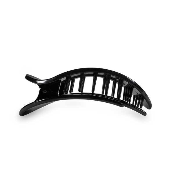 TELETIES - Jet Black Small Flat Round Clip