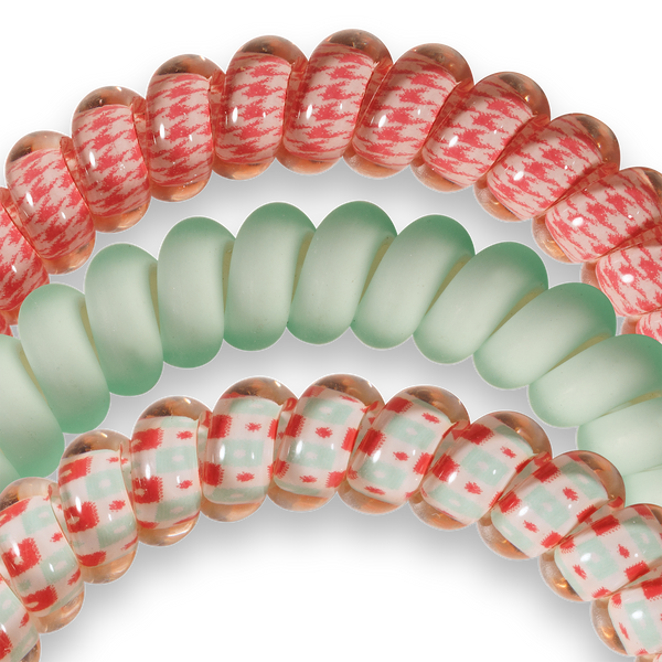 TELETIES - Spiral Hair Coil | Small | Calming Coral