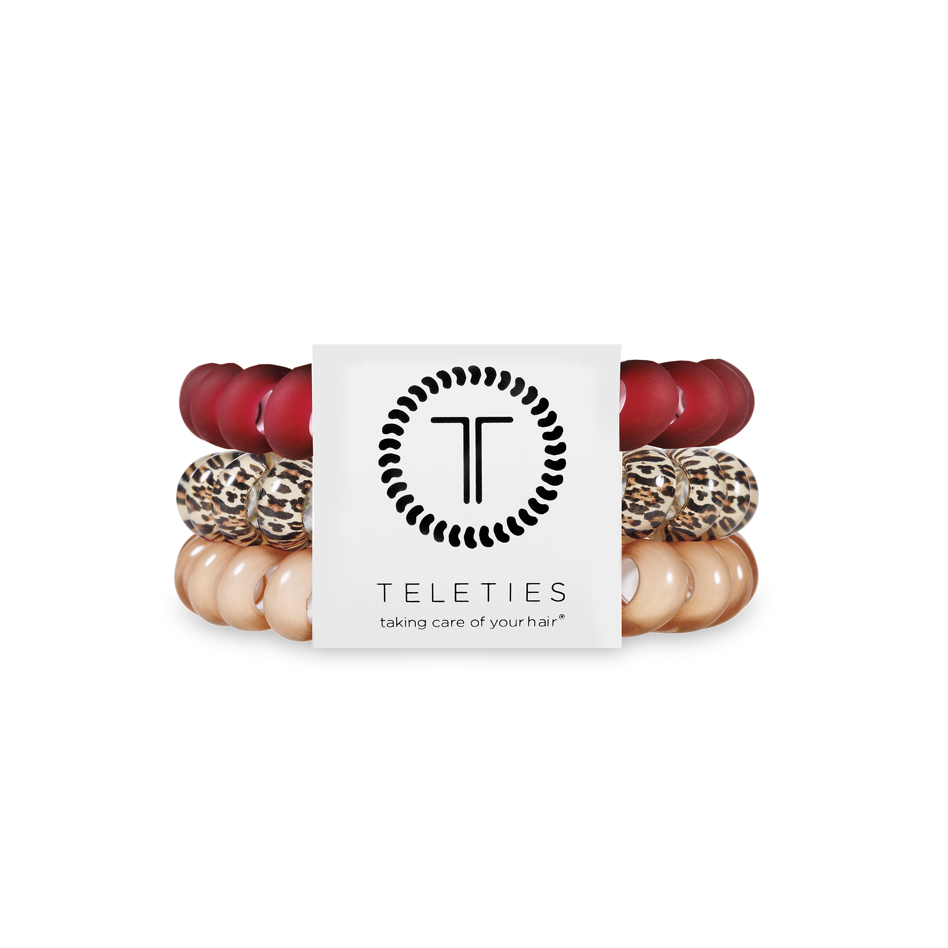 TELETIES - Spiral Hair Coils | Large | Wild Side Hair Ties