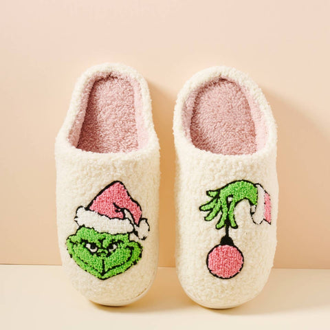 Lilla Haven - Christmas Monster Home Slippers: Pink / Medium / 4DL98004