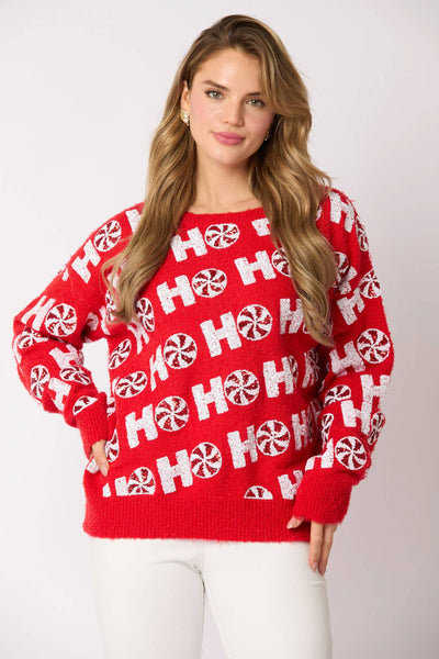 Fantastic Fawn - Pull Over Sweater with Hohoho - Preorders: LT PINK / S