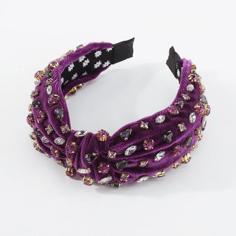 Velour Jeweled Headband