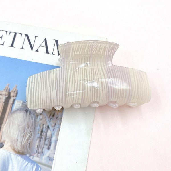 Acrylic Marbled Pinstripe Hair Claw