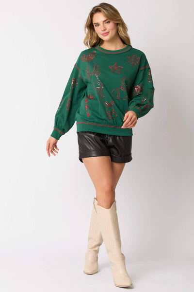 Fantastic Fawn - Crew Neck Sweatshirt - Preorders: GREEN / L