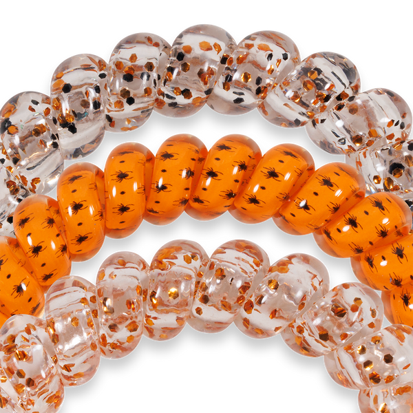 TELETIES - Spiral Hair Coils | Large | Spooky Sparkles Hair Ties