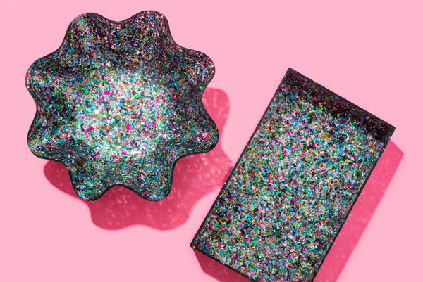 Taylor Elliott Designs - *ON SALE* Wavy Acrylic Nesting Bowl - Sm - Colorful Confetti