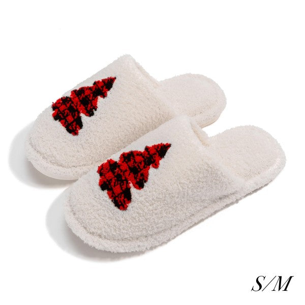 Buffalo Plaid Print Slippers