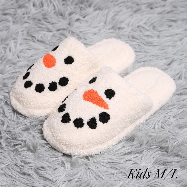 Kids Snowman Slippers