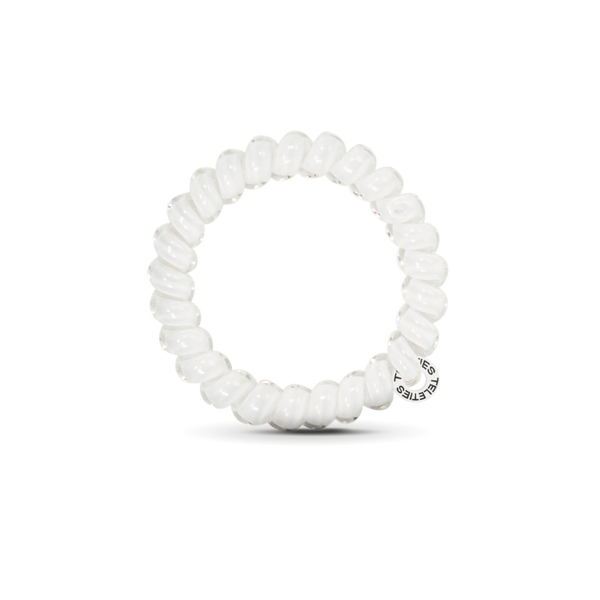TELETIES - Spiral Hair Coils | Large | Coconut White Hair Ties: Large