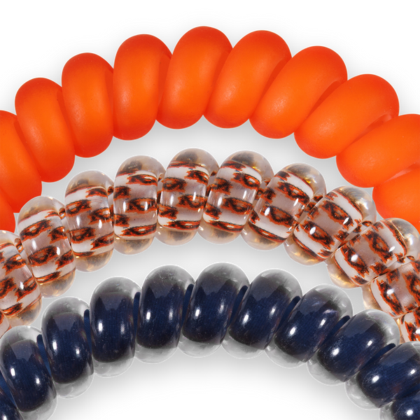 TELETIES - Spiral Hair Coils | Small | War Eagle! Hair Ties
