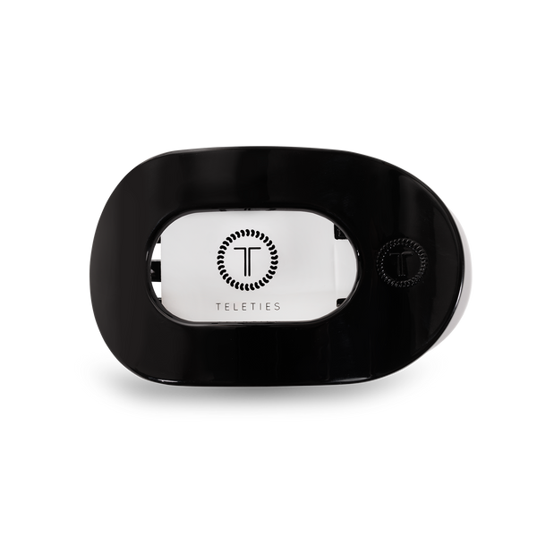 TELETIES - Jet Black Small Flat Round Clip