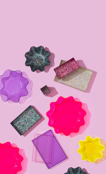 Taylor Elliott Designs - *ON SALE* Acrylic Nesting Tray - Medium - Colorful Confetti