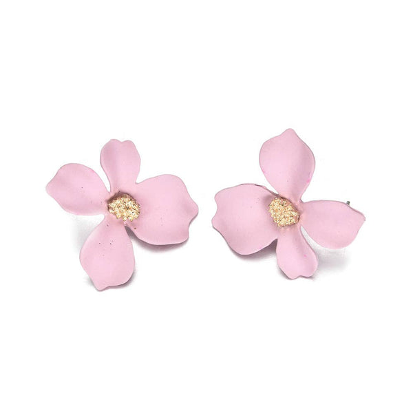 OBX Prep - Orchid Floral Stud Earrings: Fuschia