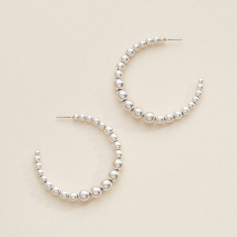 Elegant Beaded Hoop Earrings