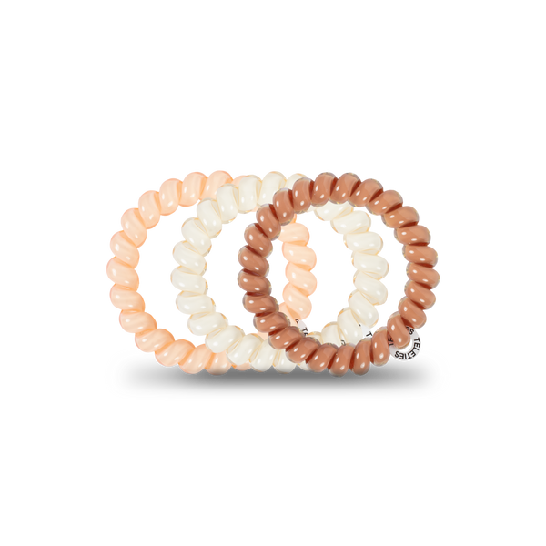 TELETIES - Spiral Hair Coils | Large| For the Love of Nudes Hair Ties