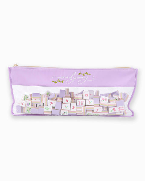 Oh My Mahjong - Lilac Script Mahjong Bag