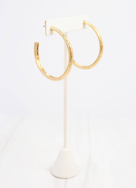 Caroline Hill - Loxley Hoop Earring Gold: Default