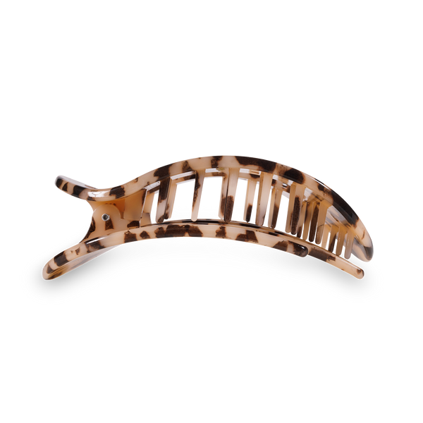 TELETIES - Blonde Tortoise Large Flat Round Clip
