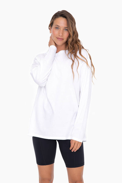 Mono B - Organic Cotton Long Sleeve Boyfriend Tee: HEATHER GREY / S:M:L (2:2:2)