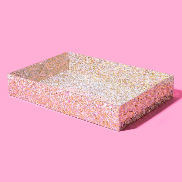 Taylor Elliott Designs - *ON SALE* Nesting Tray - Large - Pearl + Gold Confetti