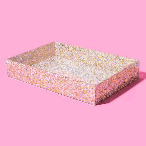 Taylor Elliott Designs - *ON SALE* Nesting Tray - Large - Pearl + Gold Confetti